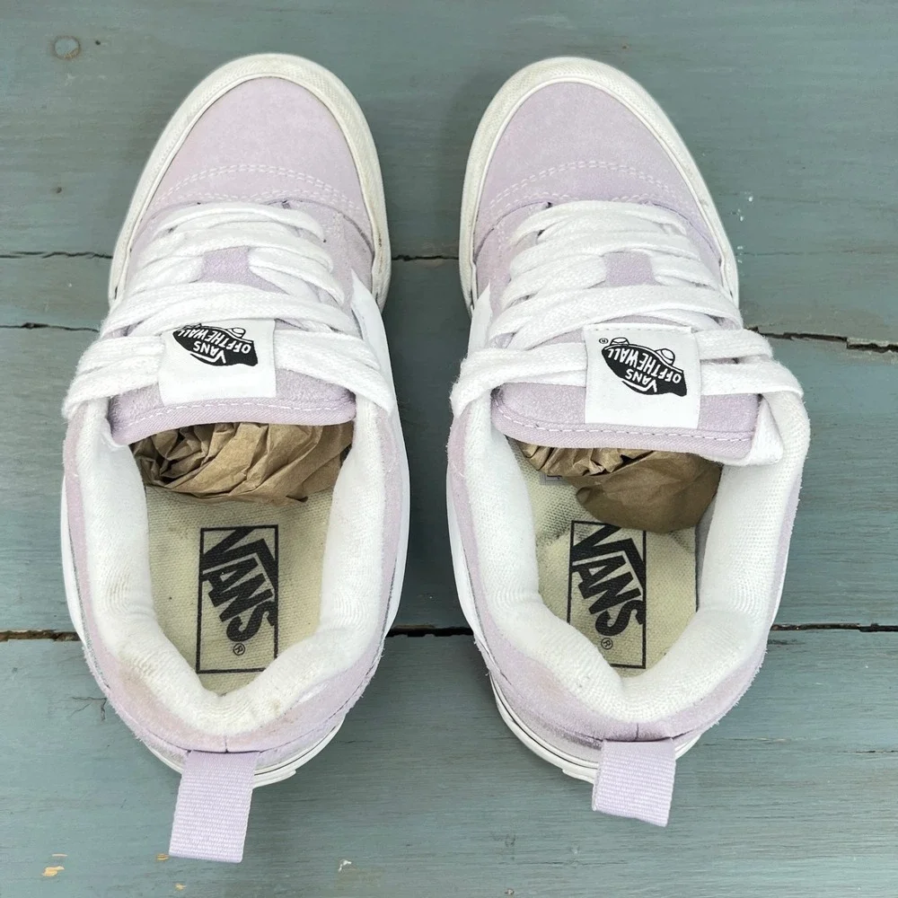 Vans Knu Skool Lavender Purple Suede Chunky Skate Shoes Womens 6 Mens 4.5 721356